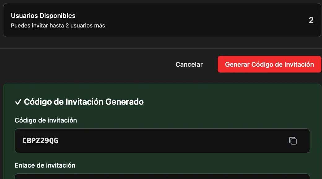 Códigos de referido